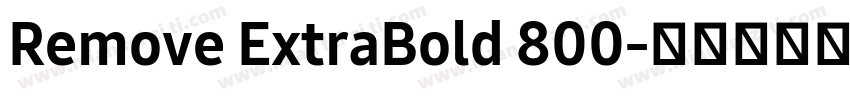 Remove ExtraBold 800字体转换